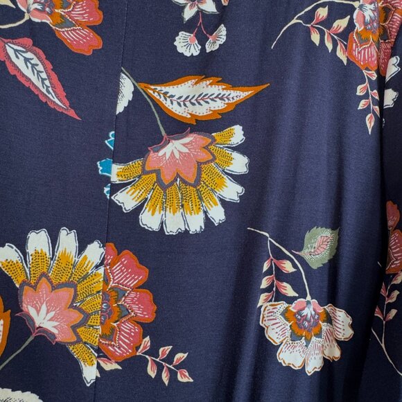 NWT Old Navy 3X NAVY Floral Faux Wrap Dress - Picture 7 of 15